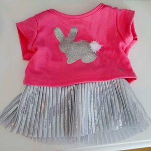 Build a Bear Bunny Shirt and Skirt Set